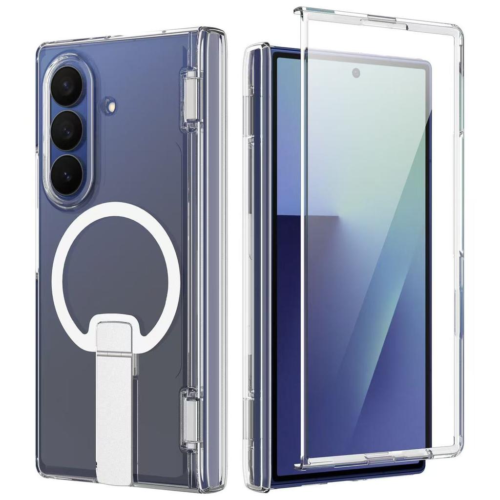 Для Samsung Galaxy Z Fold 8 Ultra Чехол Жесткий ПК Матовый с Подставкой Защитная Крышка Задняя Панель Чехол-Ракушка для Z Fold 8 Ultra