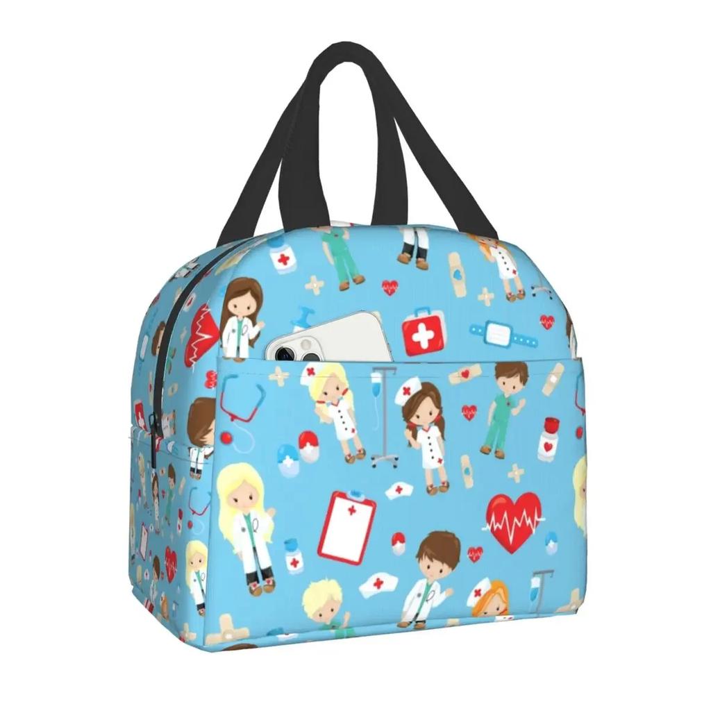 Горячая Распродажа Сумка для обеда медсестры для женщин Портативный термохолодильник Изолированная коробка для бенто Школьные сумки для пикника
