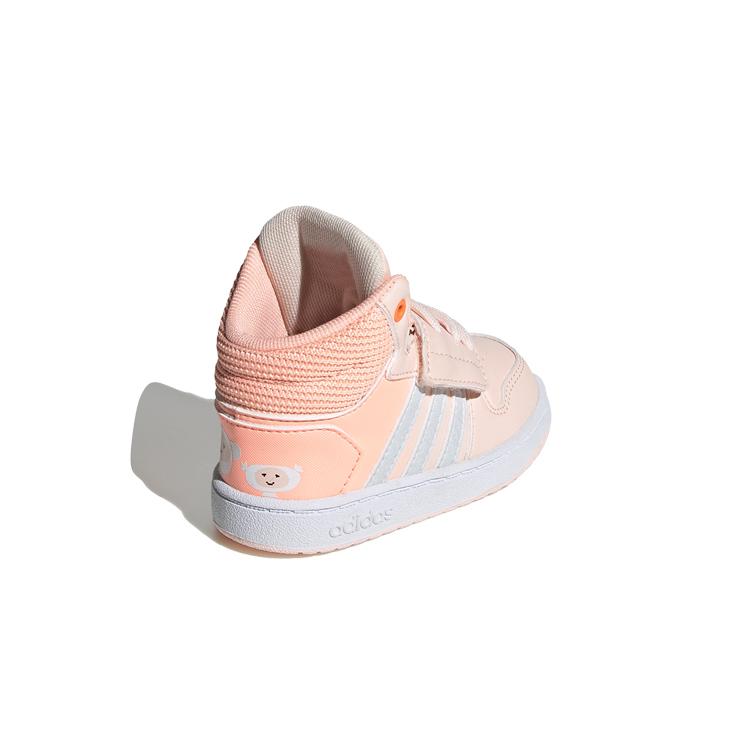adidas Neo Hoops 2.0 Mid I Нескользящие Нескользящие Средние Детские Кроссовки Розовый Белый Младенец И Малыш FW4924