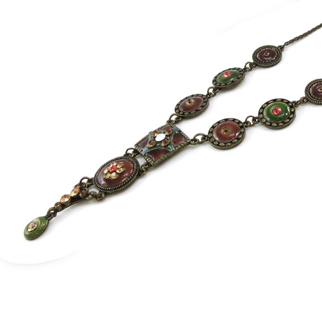 Les Trésors De Lily [E5699] - Дизайнерское колье 'Selma' коричневый/зеленый/зелено-коричневый