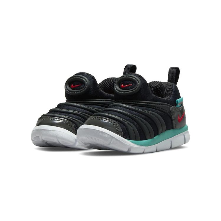 Nike Dynamo Free Caterpillar Synthetic Leather Low Top Walker Shoes Baby Shoes Black Blue 343938-029