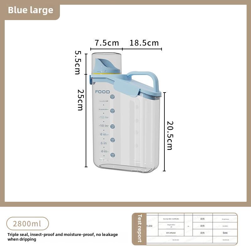 Большая прозрачная влагонепроницаемая банка для зерна с крышкой для сохранения свежести на кухне
