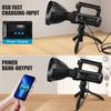 Rechargeable Spotlight, 2,000,000 Lumens Super Bright LED Flashlight, IPX5 Waterproof Handheld Searchlight for Camping Boating Hiking Emergencies
