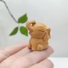 Ручная Резьба По Дереву Фигурки Слона Милый Слон Статуэтка Декоративное Украшение Декор Для Дома Настольный Декор Декор Для Автомобиля