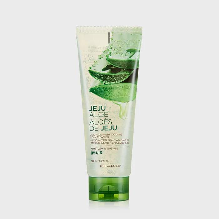 The Face Shop Освежающая успокаивающая пенка для умывания с алоэ с острова Чеджу 150 мл