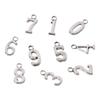 100pcs Alloy Numbers Charm Pendants Sliver Alloy Charms Pendants  for Jewelry Making