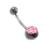 Les Trésors De Lily [I9488] - Pink 'Crystal' Body Piercing