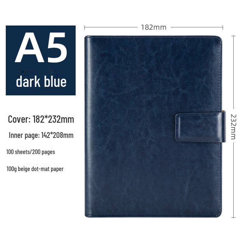 Деловой кожаный блокнот формата А5 с отрывными листами для офисных встреч и договоров купли-продажи