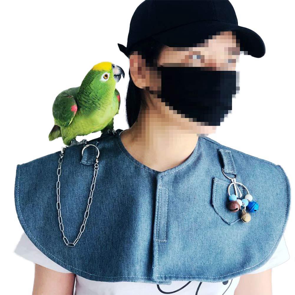 J1UL1N Parrot Anti Scratch Shoulder Protector Hang Bird Anklet& Multi-Functional Pet Shoulder Pad Diaper Shawl For Cockatiel