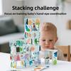 Dinosaur Wooden Kids Stacking Domino Blocks For Learning Toy Coordination