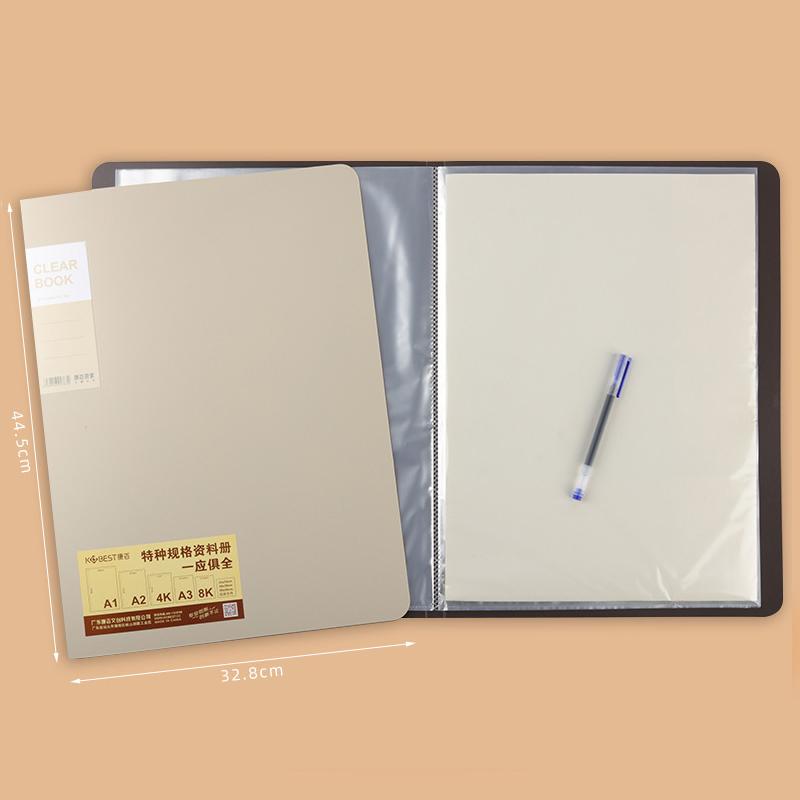 Thickening Multi-Layer File Folders Side Transparent Document Box With 60pages A3 File Cover Office Organizer School Supplies