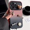 Подходит для градиентного чехла Apple 16, матовый медведь, защитный чехол для iPhone15, 14Promax, высококачественный силикон