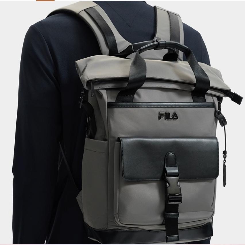 New FILA Fabric Laptop Bag Backpack Extra Small Men's Lead Gray F13M431102FDY