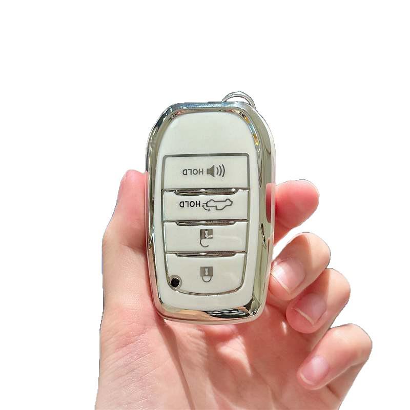 Silver Edge Key Case for Toyota Models: Corolla, RAV4, Camry, Vios, Highlander