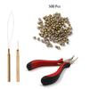 Crochet Hook Hair Extensions Tools Kit Pulling Needle Micro Beads Plier  for Hair Extensions