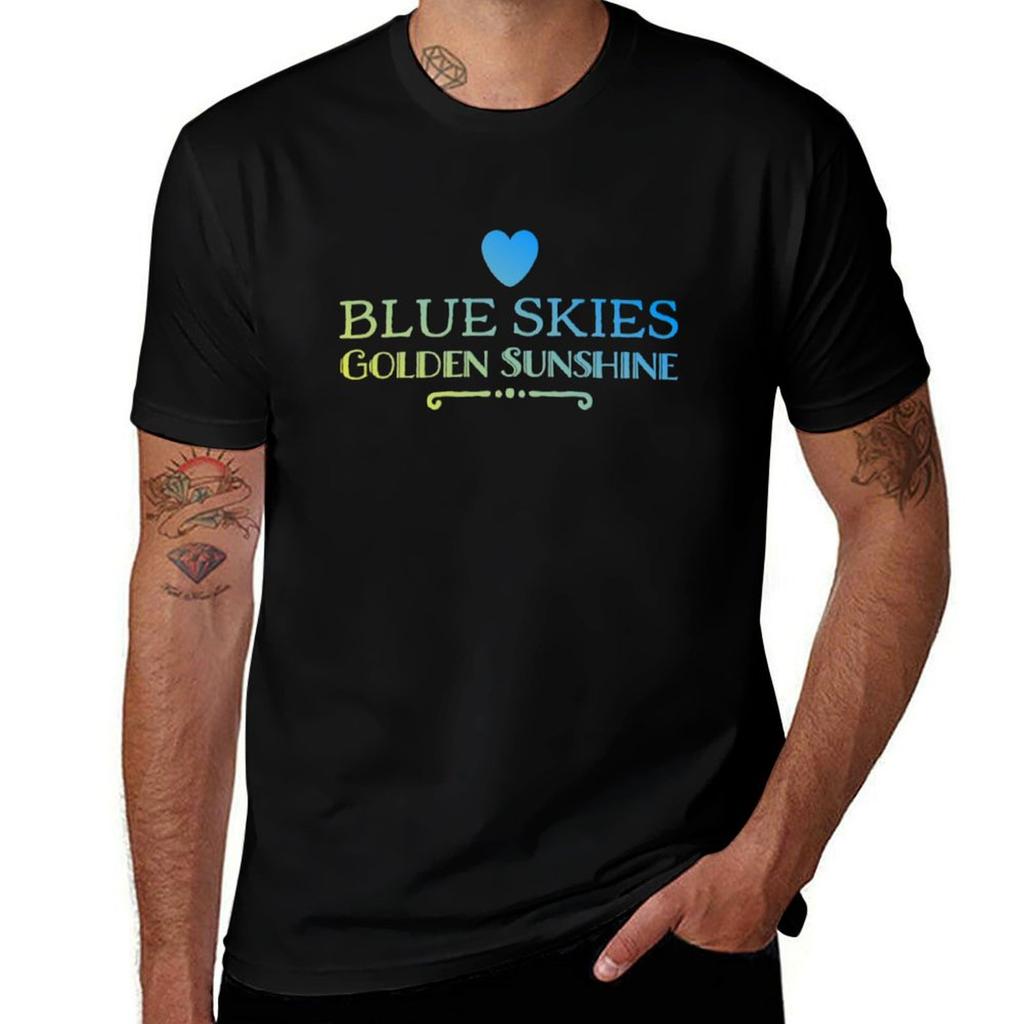 Blue Skies Golden Sunshine TShirt Daily Wear Print TShirt