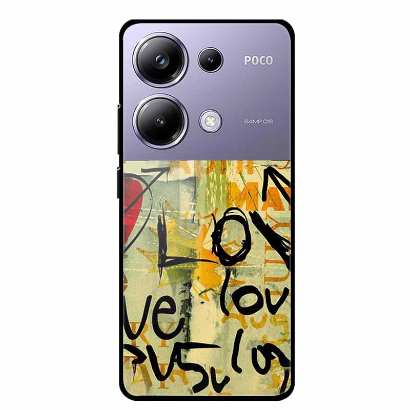 Чехол-накладка для Poco M6 Pro СтеклоЗакаленное Стекло Чехол Жесткая Задняя Панель Защита для Xiaomi Poco P oco M 6 Pro 6.67" Цветные Чехлы для Телефона