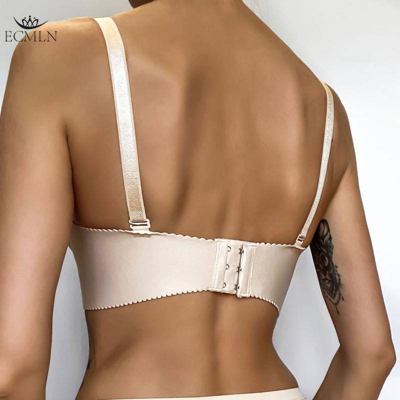 Сексуальное нижнее белье без бретелек, однотонное, с бретельками, для девушек, дышащее, без стального кольца, простое, с боковой стороны груди, с защитой от воздействия
