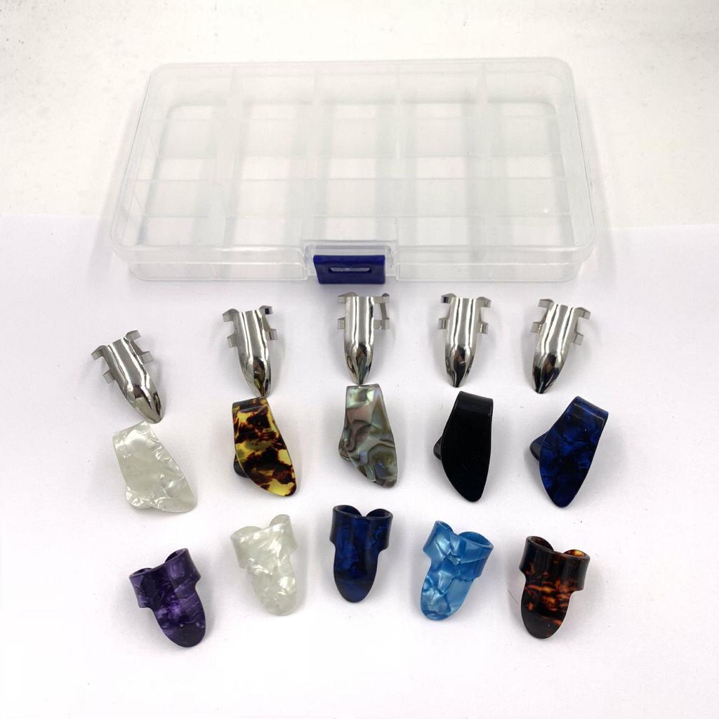 Целлулоидные медиаторы для большого и пальцев рук для игры в стиле фингерстайл