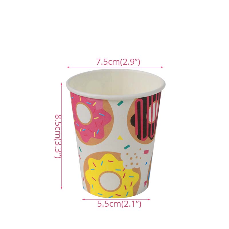 Одноразовая посуда для вечеринки в честь пончика, бумажные тарелки, стаканчики, салфетки, тема пончика, украшение для детского дня рождения, принадлежности для вечеринки в честь рождения ребенка