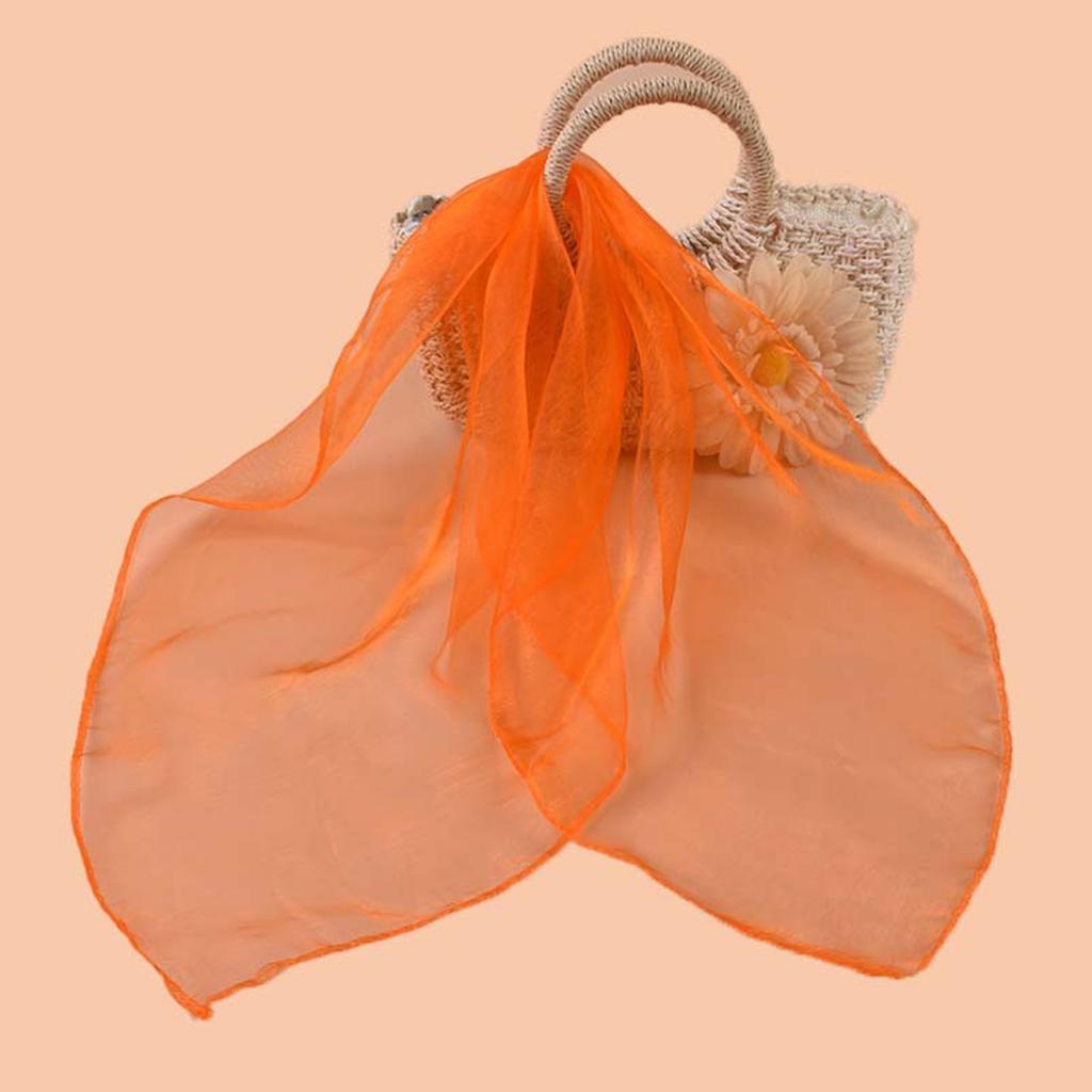Retro 50s Inspired Square Scarf Multicolor Versatile Hair Decoration Neck Accessory Lightweight Sheer Neckerchief