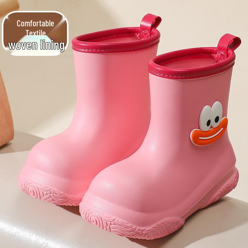 Детские непромокаемые сапоги Dopamine для мальчиков и девочек - Нескользящие, с подкладкой из ЭВА-флиса, Съемные, для детского сада и школы