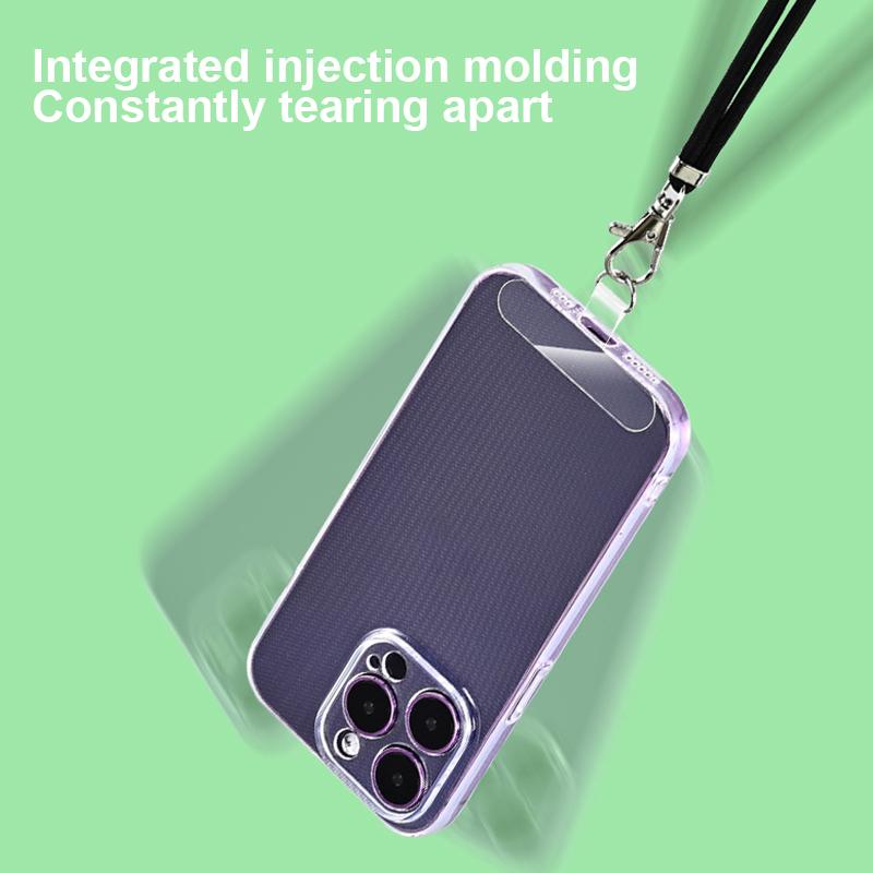 Чехол для мобильного телефона из ТПУ, ремешок через плечо, высокая прозрачная прокладка, соединительная накладка, фиксирующая пленка против потери