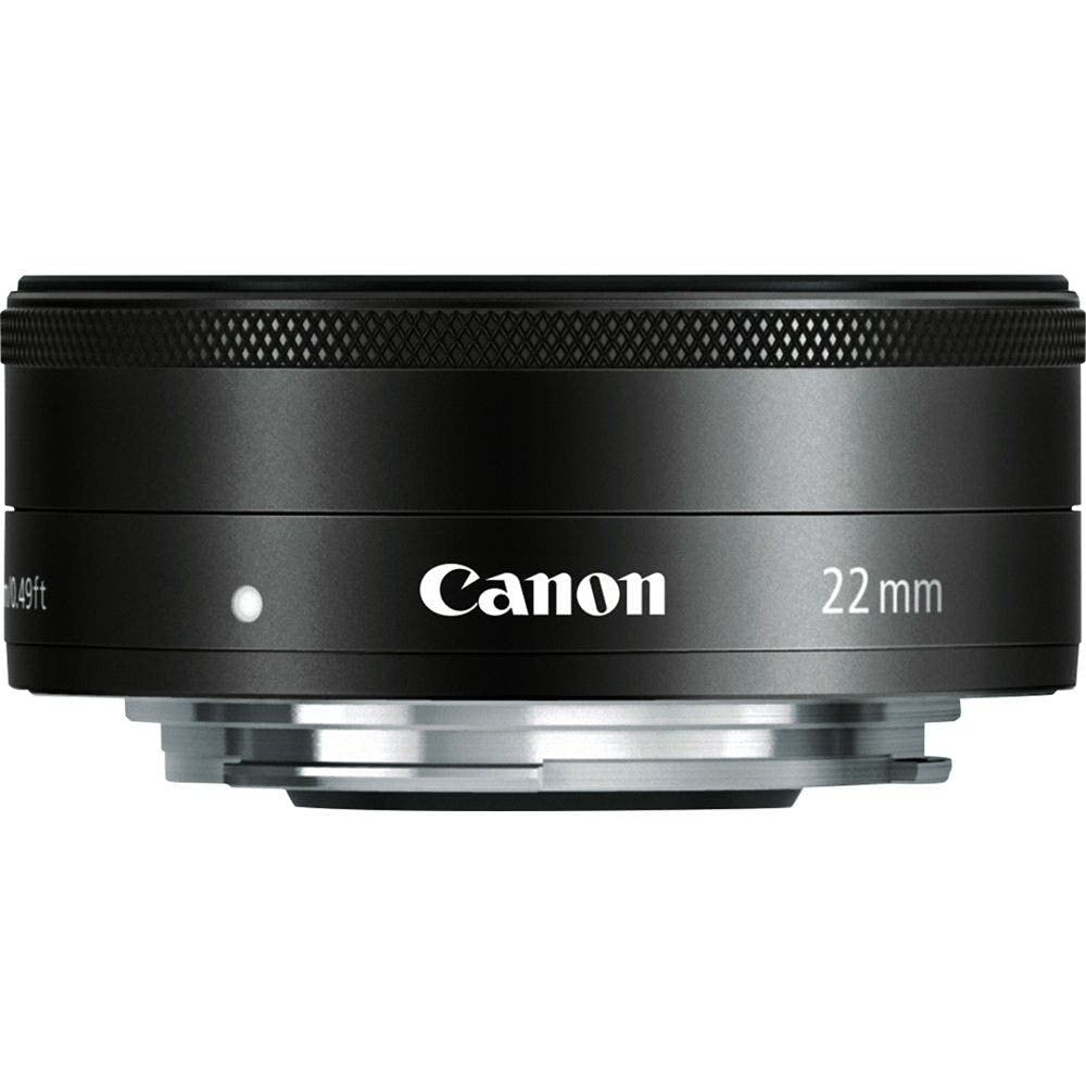 Canon Single Focus Wide Angle Lens F2 STM Compatible with Mirrorless Single Lens Canon EF Mount Black EF-M22mm Black,