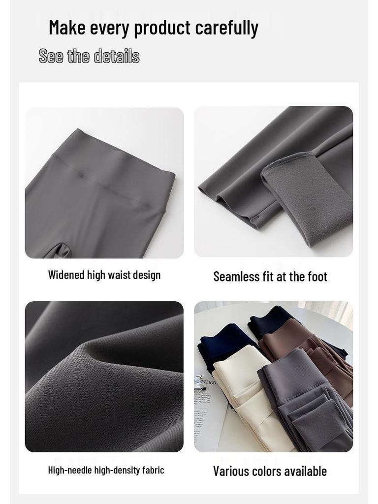 Женские матовые леггинсы для йоги с высокой талией - Плюс бархат, Утягивающие, С начесом для осени/зимы 2025