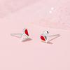 Hollow Epoxy Love Earrings Women's Simple Small Heart Earrings Summer Temperament Versatile