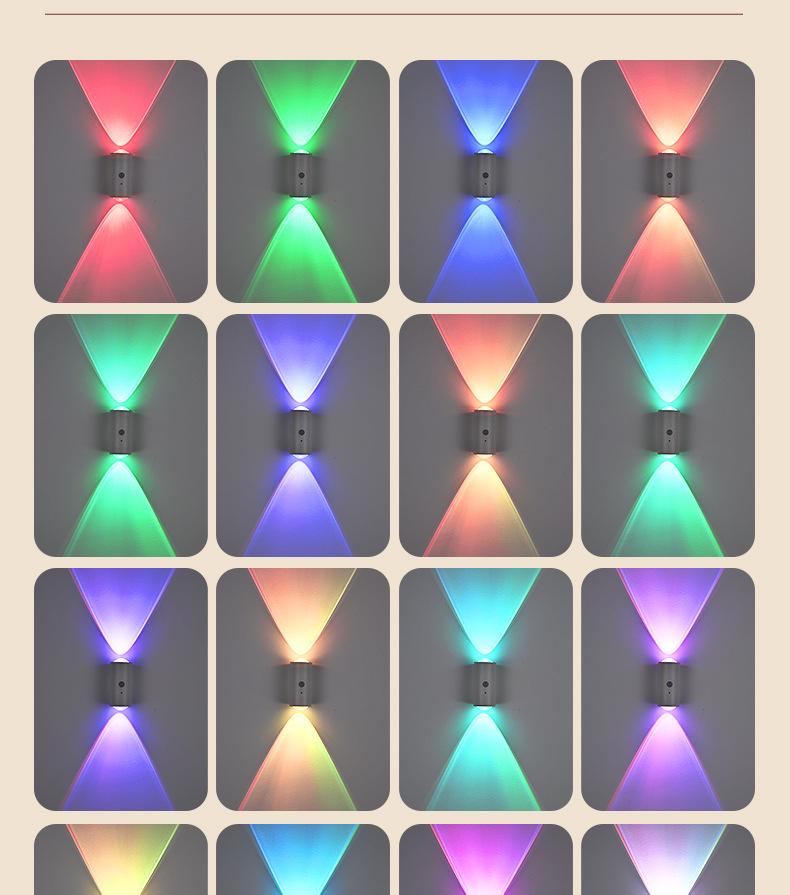 Семицветная RGB умная сенсорная магнитная настенная лампа с ночником и датчиком движения