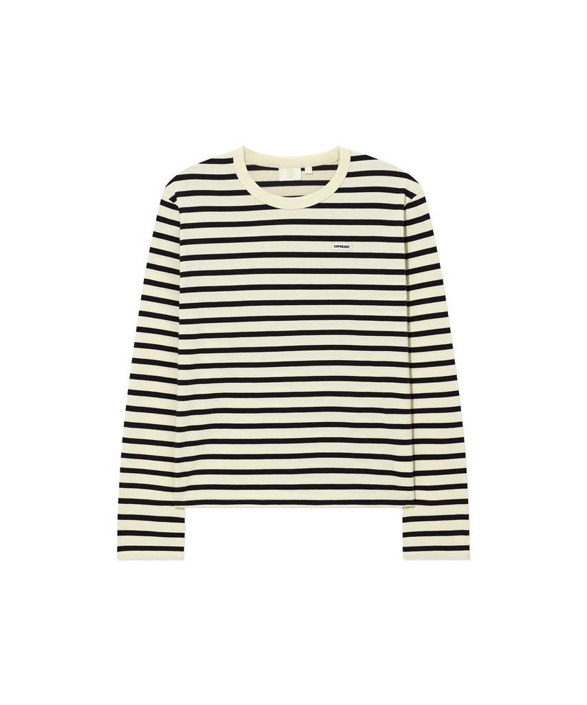 COVERNAT WOMAN Striped Long Sleeve Butter