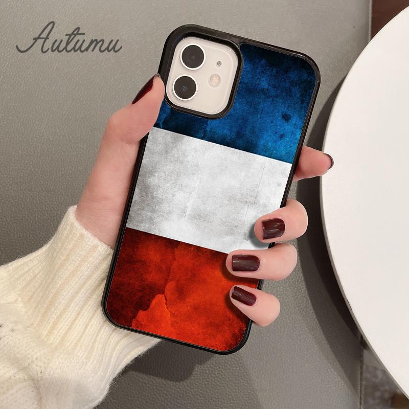 Чехол для телефона с флагом Франции для iPhone 11 12 13 14 Pro Max mini X XR XS SE 2020 5 6S 7 8 Plus Samsung Galaxy S21 S22 Cover shell