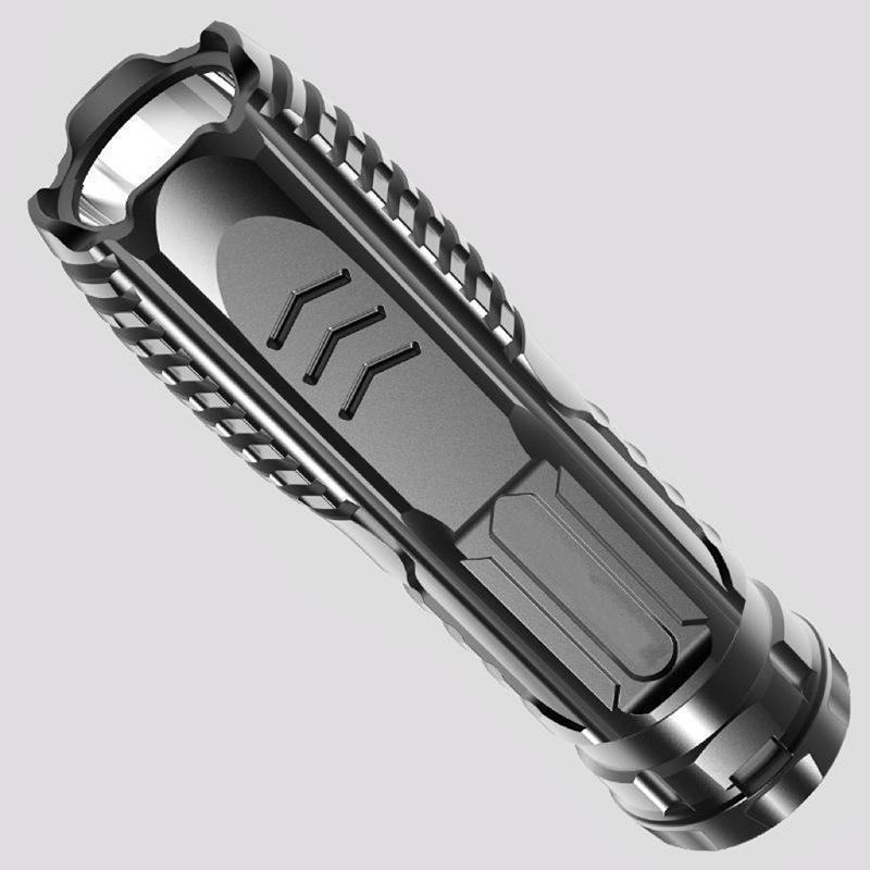 Светодиодный мощный фонарик с зарядкой через USB, мини-портативный, супер яркий, дальнего действия, наружное освещение