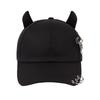 Punk Bull Horn Baseball Cap Hiphop Peaked Cap Portable Metal Ring Baseball Hat Girl