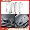 4Pcs Stainless Steel Car Window Lift Button Panel Decoration Cover Sticker for Volkswagen VW T-roc Troc 2018-2022