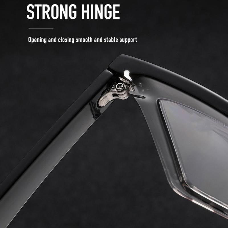 Large-Rimmed Spectacles Anti-Blue Light Presbyopia Glasses Transparent Lenses Reading Glasses For Middle-Aged And Old People