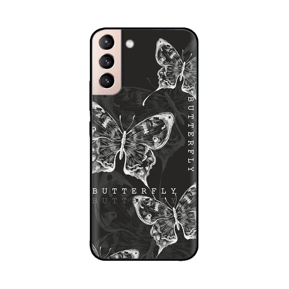 Для Samsung Galaxy S21 Plus Чехол S21 ULTRA Сердце-Бабочка Фунда Для Samsung S21 FE Чехол S 21 Защита Жидкий Силиконовый Чехол