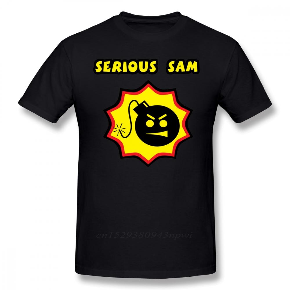 Футболка Serious Sam Реплика футболки Serious Sam 100% Хлопок Летняя футболка Мужская Милая с коротким рукавом Печатная футболка