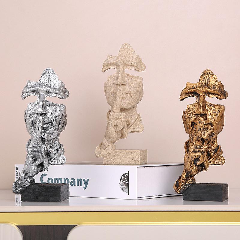 Абстрактная маска фигурка смола скульптура для гостиной офиса украшение подарок