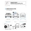 Car Reverse Radar Kit 12VDC Vehicle Parking Sensor System 4 Sensors Backup Assist System with LED Distance Display Sound Warning