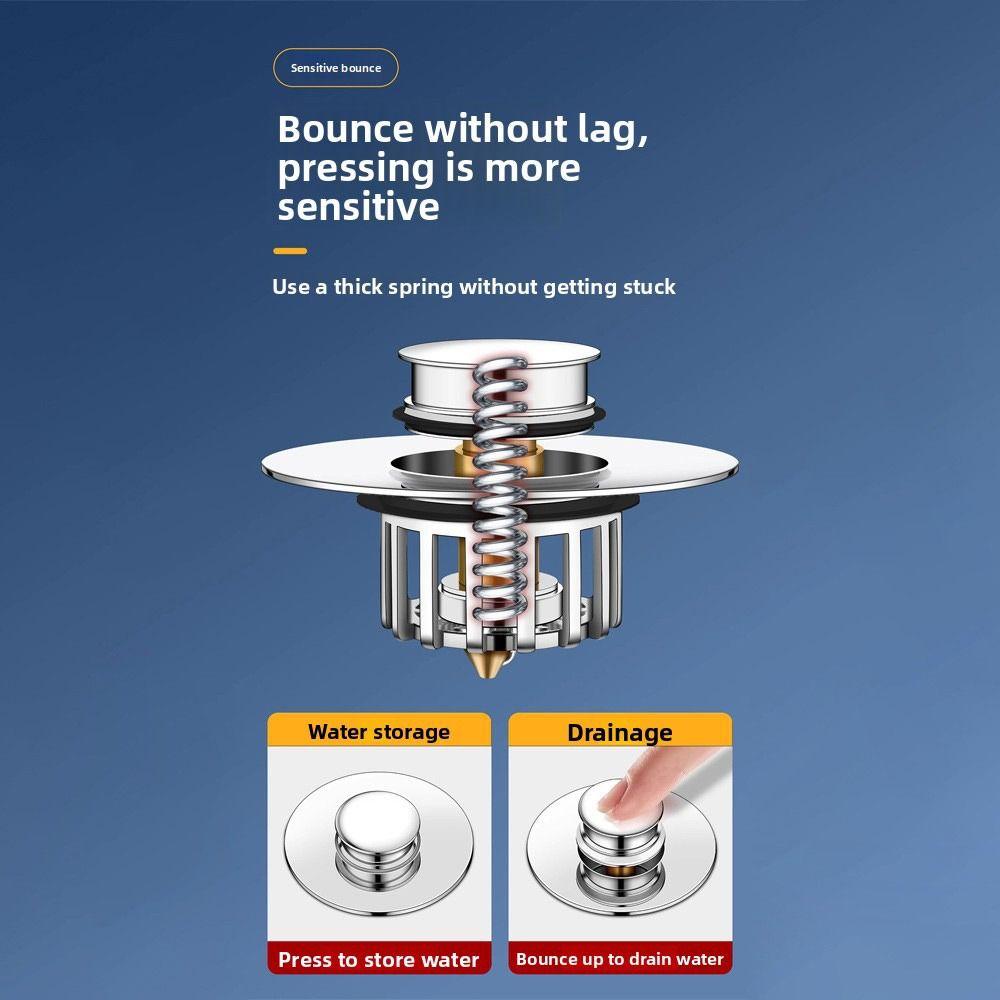 Drain Protector Bathtub Drain Stopper Pop-up Drain Plug Universal Drain Hair Catcher