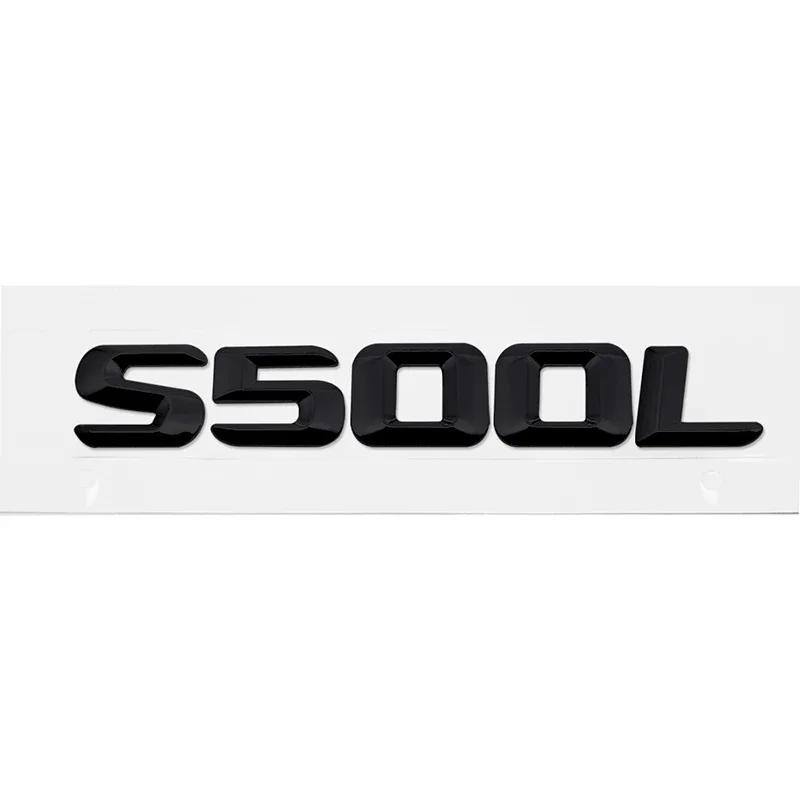 Alloy ABS Car Number Letters Sticker Rear Trunk Badge Decals for Mercedes Benz S300L S320L S400L S500L S600L Emblem Accessories AB1
