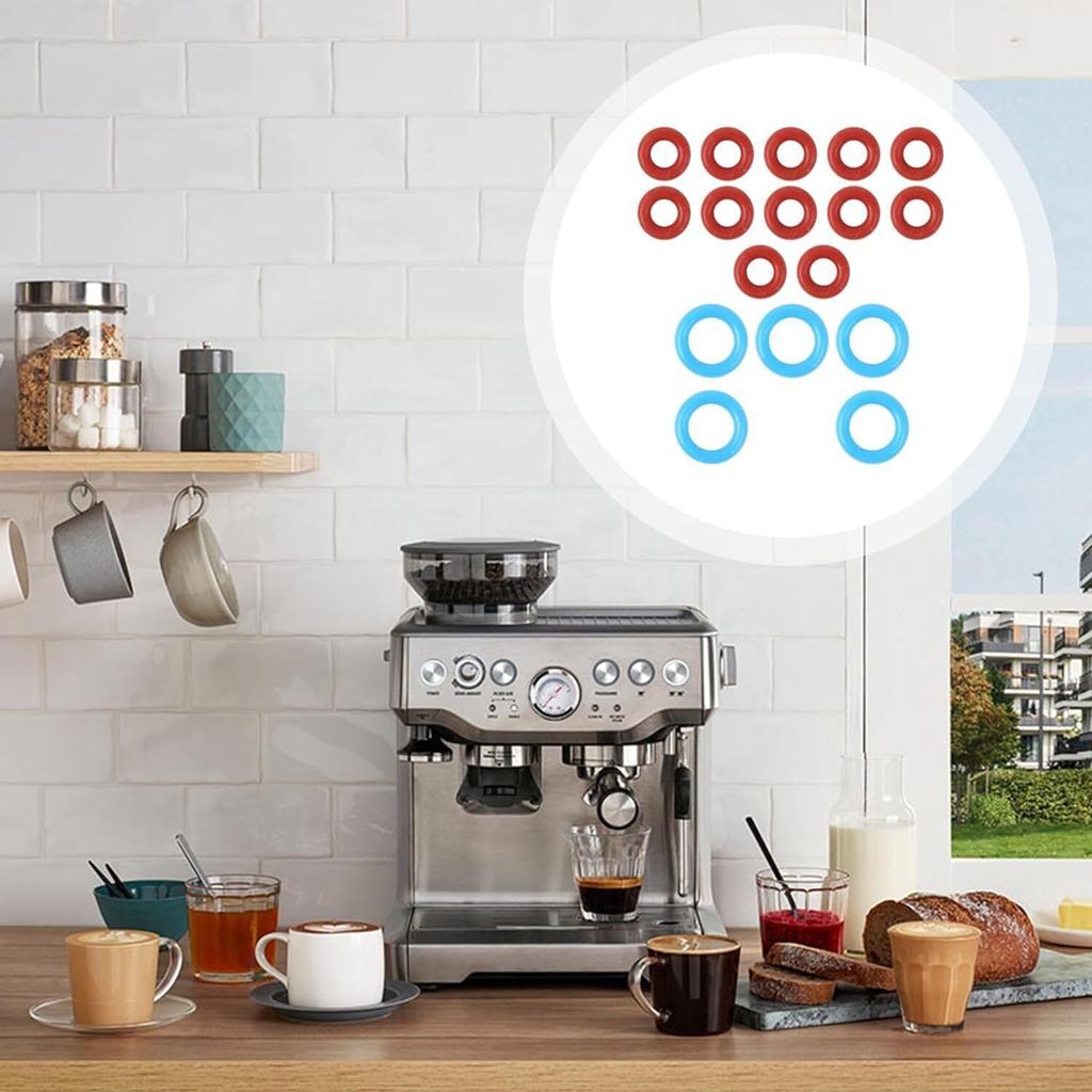 Набор уплотнительных колец 17 шт./компл. для эспрессо-машин BES900 BES920 BES980 BES990, включает 5 шт. синих больших, 12 шт. красных маленьких