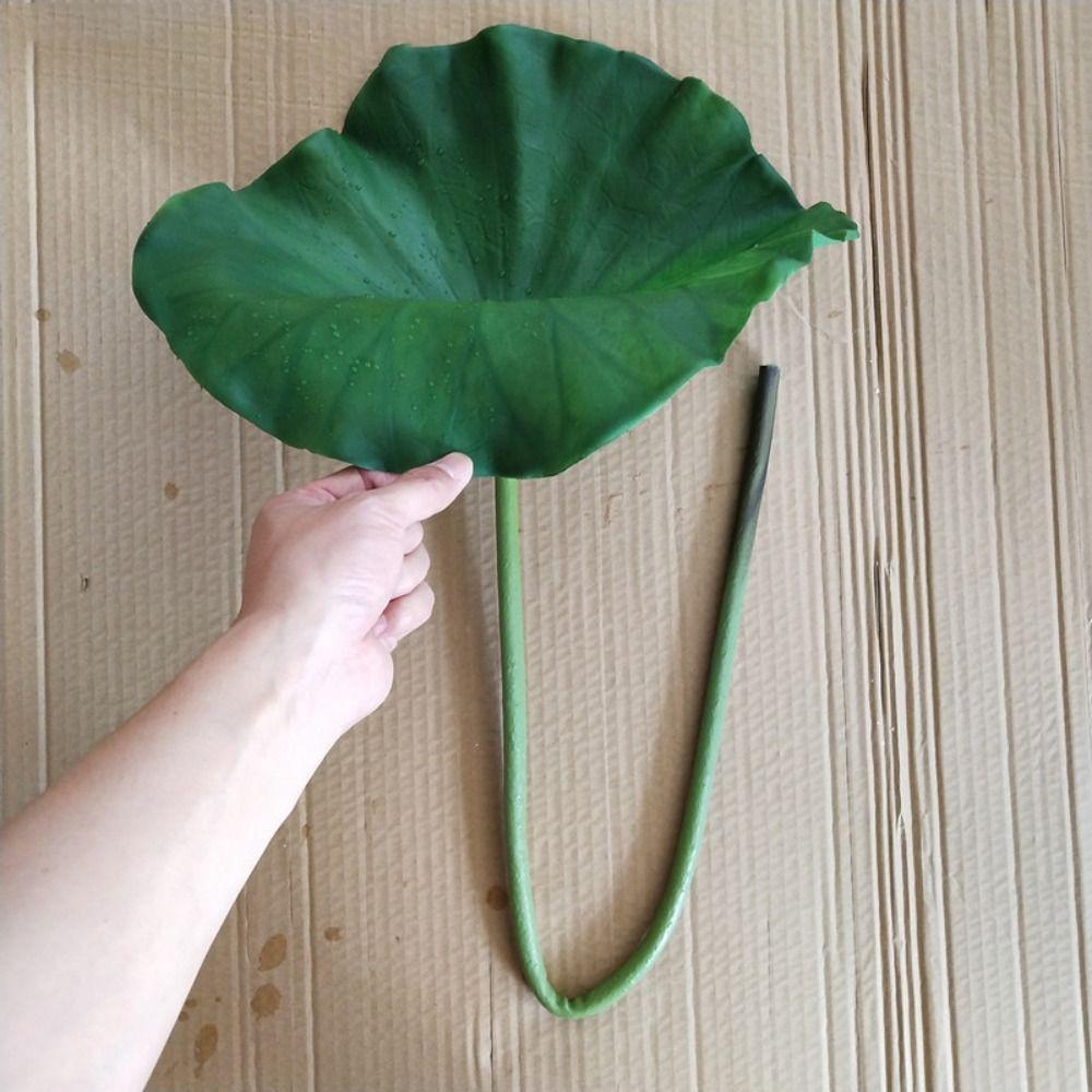 New Landscape Artificial Flower DIY Decoration Long Stem Artificial Lotus Artificial Flower Pole Lotus PU Green Plant