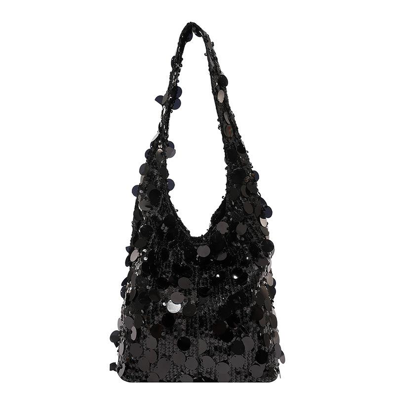 Personalized Sequin Underarm Bag for Women 2025 New Fashion Handbag Large Capacity Versatile Shoulder Bucket Bag