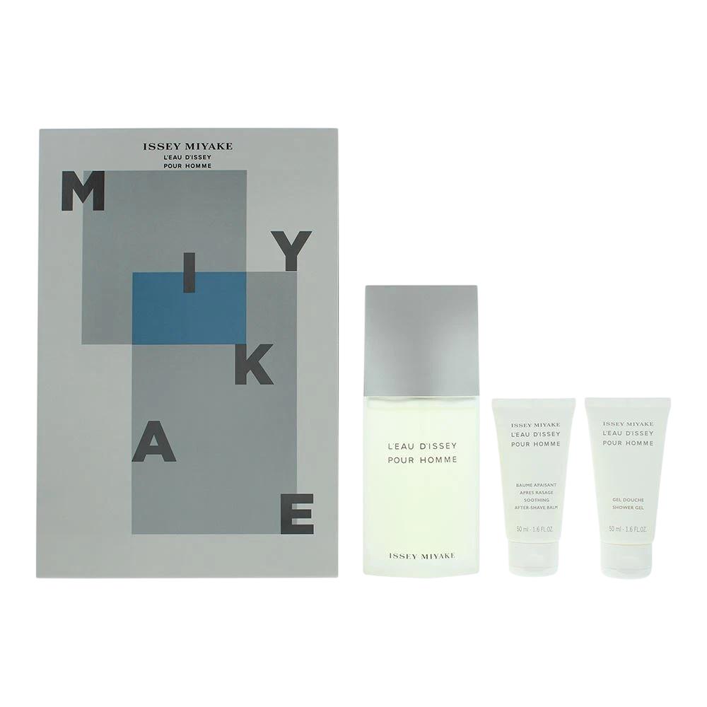 Issey Miyake l'eau d'issey pour homme perfume set 125ml + 50ml shower gel + 50ml after shave