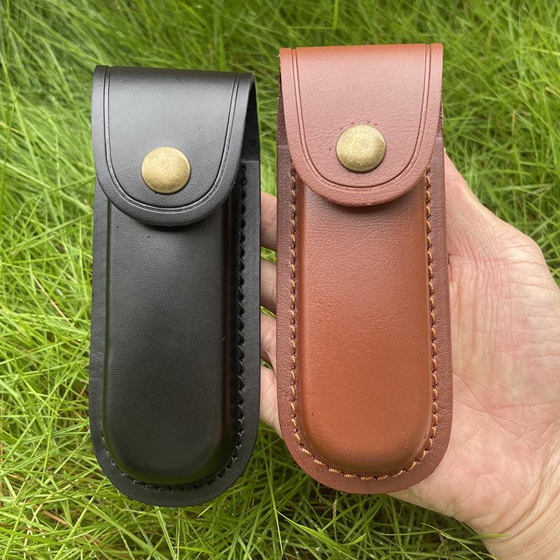 Universal Folding Tool Knife Sheath/Holster - Top Layer Cowhide Leather