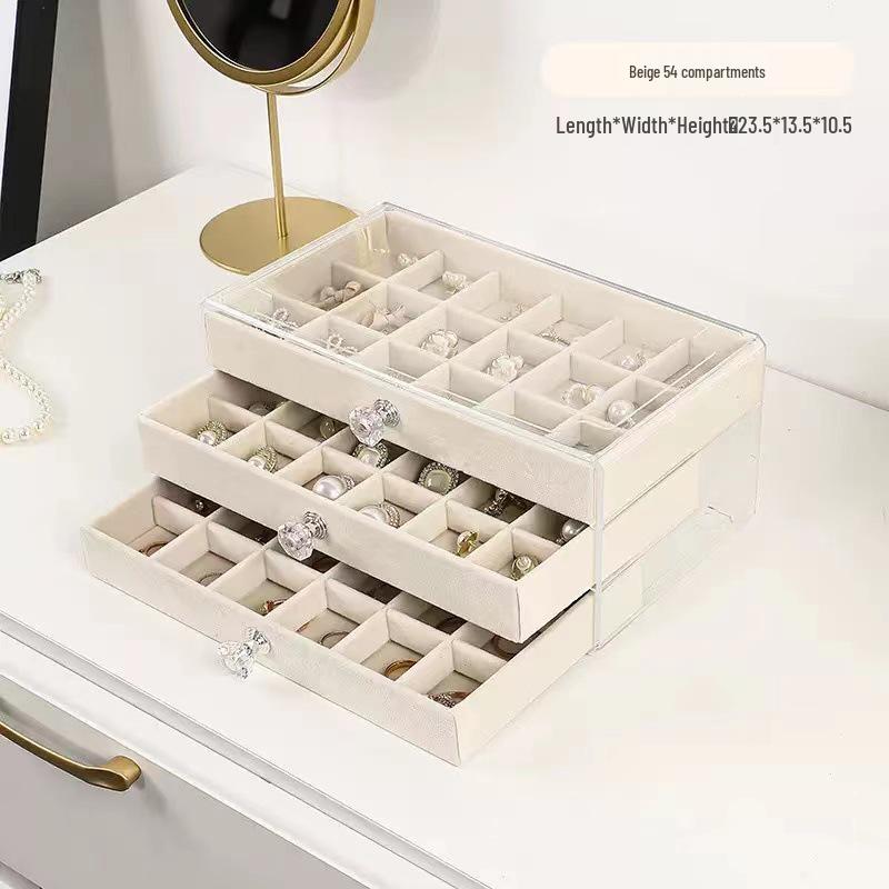 Вместительная коробка для хранения ювелирных изделий с защитой от окисления для серег, ожерелий и браслетов – Большой дизайн высокого класса