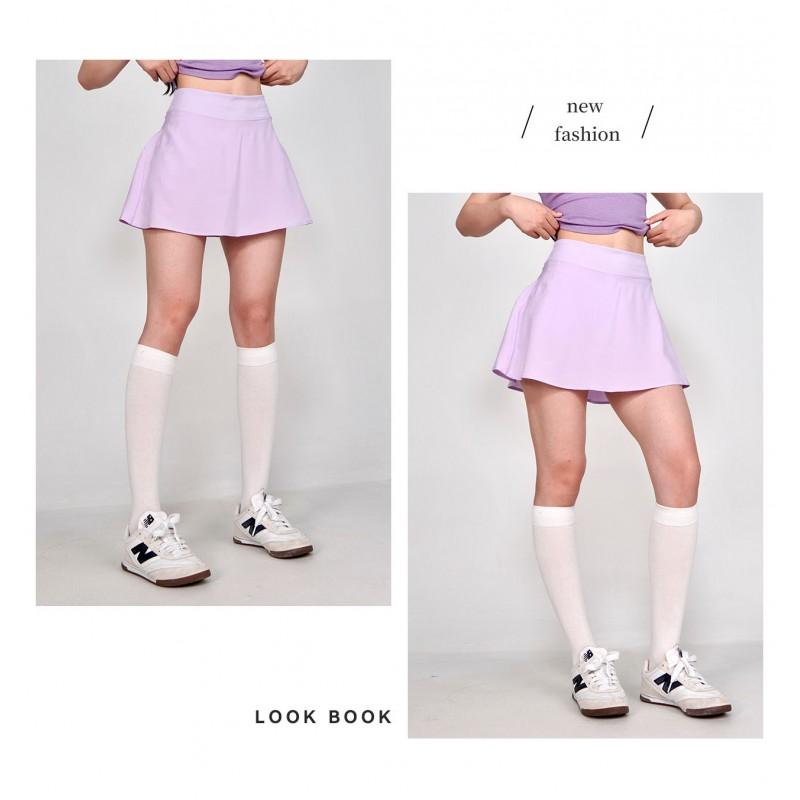 High-Waisted A-Line Tennis Skirt Women Lightweight Quick-Dry UV Protection Golf Running Workout Skort